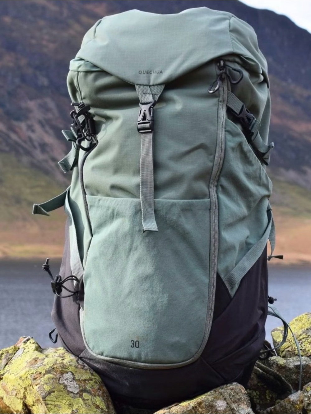 Quechua Green Hiking Backpack 30L